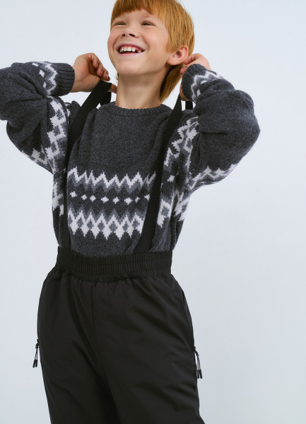 Утеплённые брюки на лямках для мальчиков, Черный
Утеплённые брюки на лямках для мальчиков, Черный