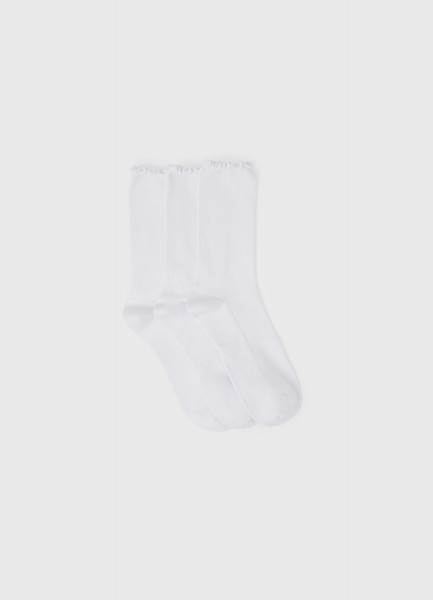 Носки в рубчик, 3 пары, Белый
Носки в рубчик, 3 пары, Белый