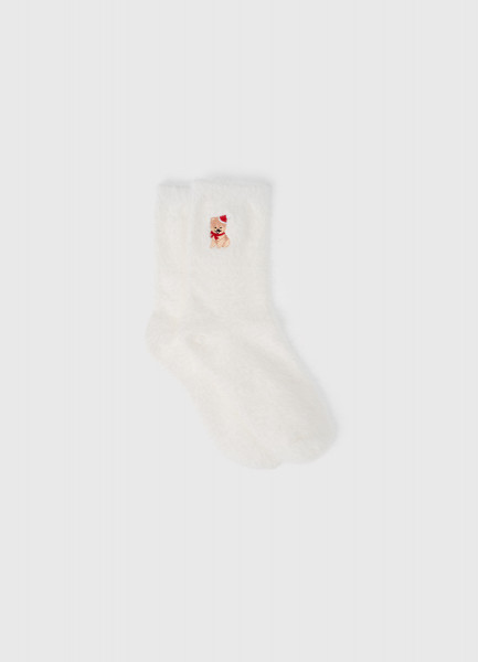 Пушистые носки с вышивкой для девочек, Белый
Пушистые носки с вышивкой для девочек, Белый