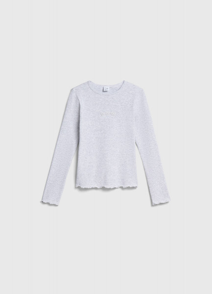 Лонгслив в рубчик для девочек, Серый
Лонгслив в рубчик для девочек, Серый