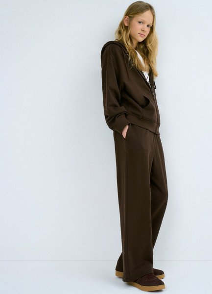 Широкие трикотажные брюки для девочек, Коричневый
Широкие трикотажные брюки для девочек, Коричневый
