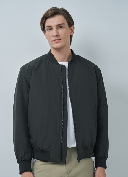 Утеплённый бомбер, Зеленый 
Утеплённый бомбер, Зеленый