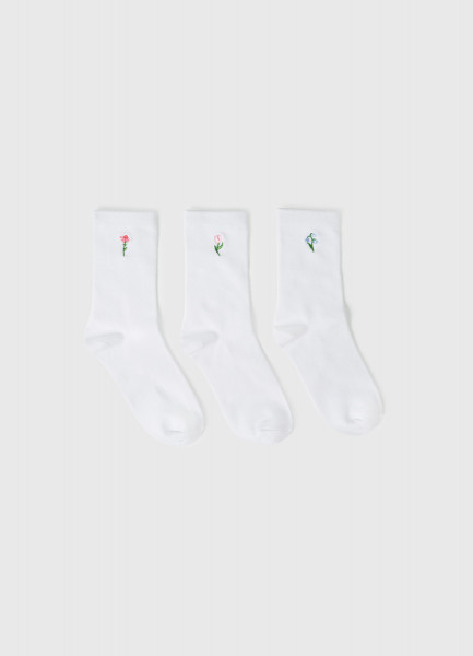 Высокие носки с вышивкой для девочек, 3 пары, Белый
Высокие носки с вышивкой для девочек, 3 пары, Белый