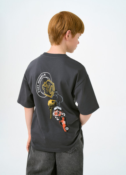 Футболка с принтом для мальчиков, Серый
Футболка с принтом для мальчиков, Серый