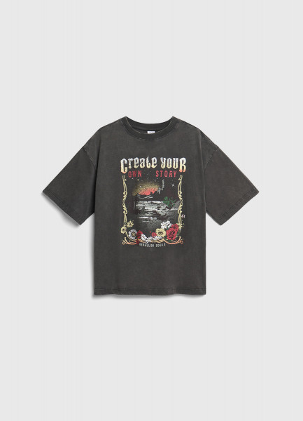 Футболка с принтом для девочек, Серый
Футболка с принтом для девочек, Серый