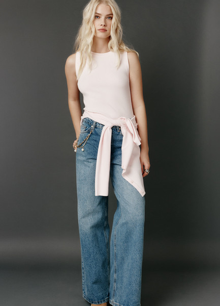 Широкие джинсы Wide leg с обвесом, Синий
Широкие джинсы Wide leg с обвесом, Синий