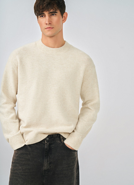 Джемпер с содержанием шерсти, Бежевый
Джемпер с содержанием шерсти, Бежевый