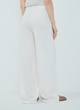 Широкие брюки изо льна