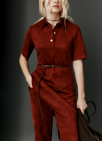 Платье мини из искусственной замши