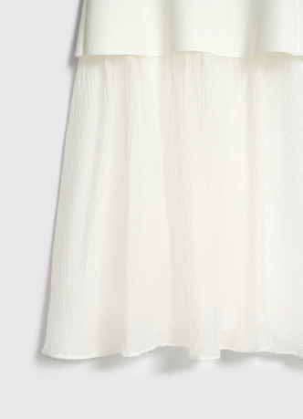 Двуслойная юбка с полупрозрачным подолом