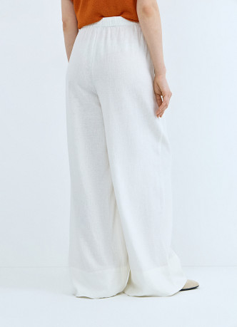 Широкие льняные брюки