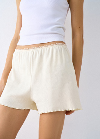 Шорты пижамные из трикотажа пуантель