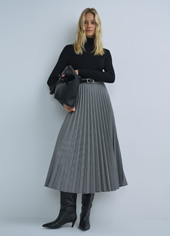 Плиссированная юбка миди
