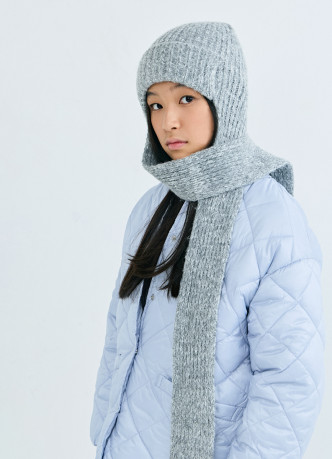 Вязаная шапка-ушанка для девочек