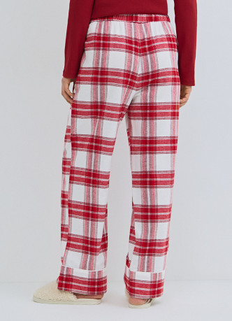 Пижамные брюки в клетку из фланели