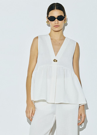 Топ из вискозы с застёжкой