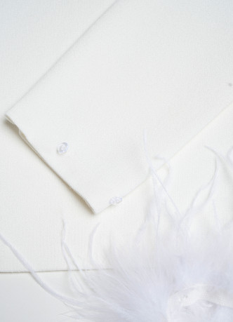 Кардиган с декором из перьев