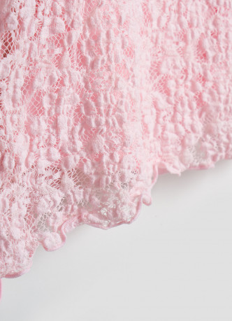 Кружевной лонгслив с завязками для девочек