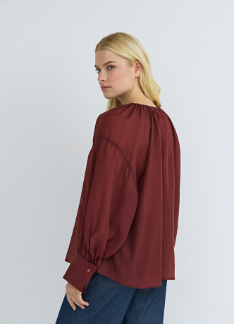 Блузка из тенселя с завязками