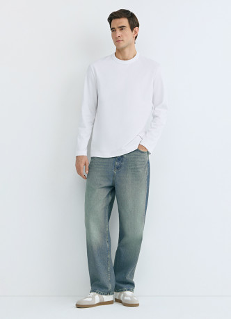 Базовый лонгслив из плотного хлопка