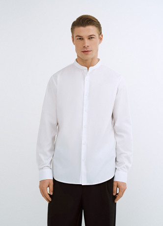 Рубашка c воротником мао