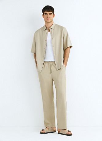 Рубашка из вискозы с коротким рукавом