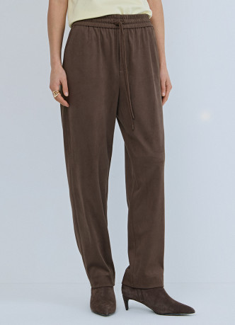 Брюки Baggy из искусственной замши