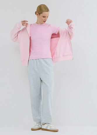 Приталенная футболка в рубчик