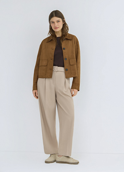 Зауженные брюки с поясом Бежевый 2999₽