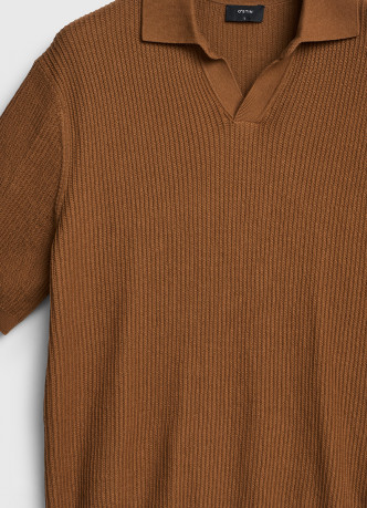 Поло из текстурной ткани