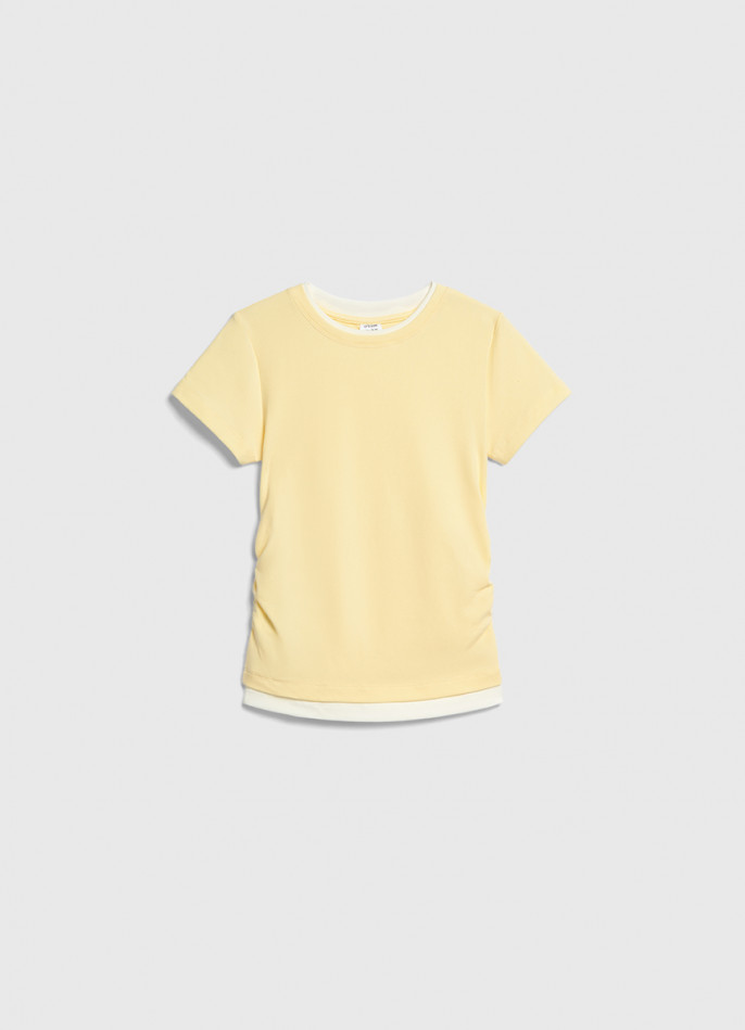 Футболка со сборками для девочек