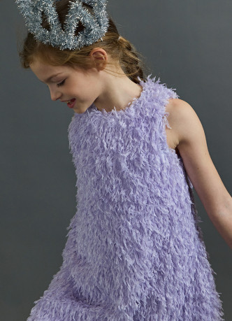 Фактурное платье мини для девочек