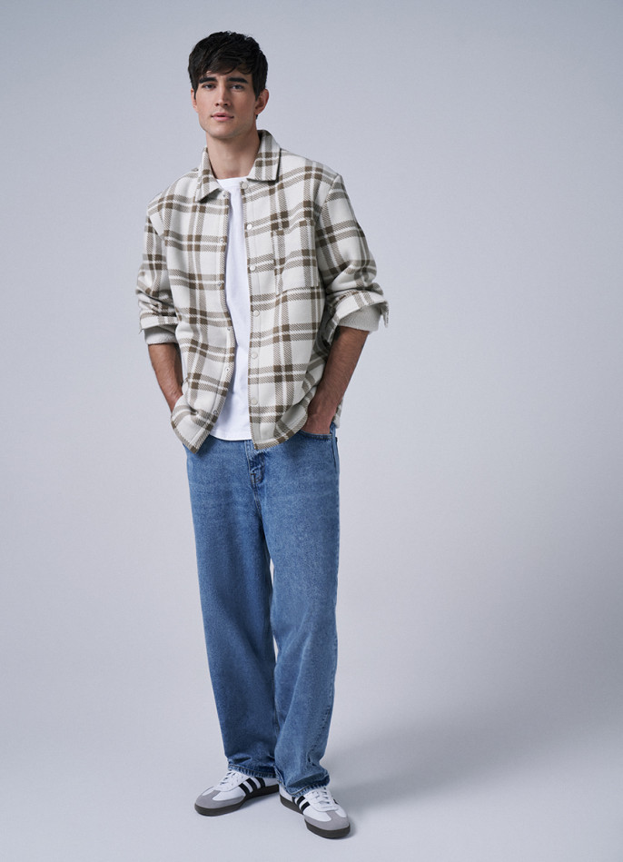 Утеплённая флисовая куртка-рубашка