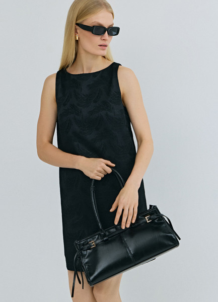 Платье мини из жаккарда Черный 4999₽