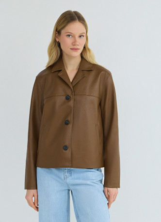 Куртка из искусственной кожи