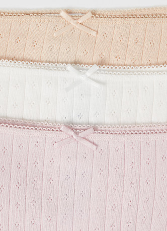 Трусы-слипы с кружевом для девочек, 3 шт.