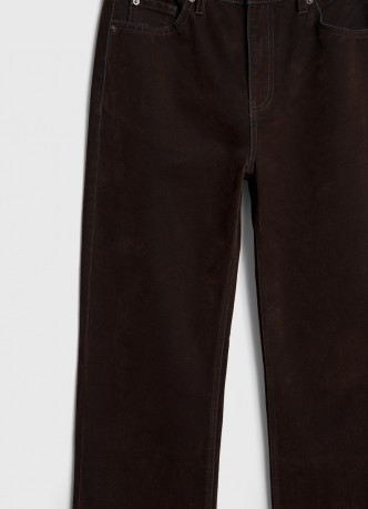 Прямые джинсы с бархатным напылением