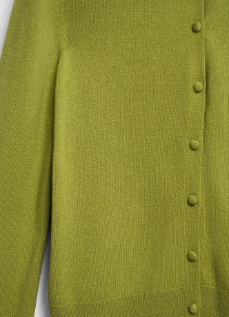 Укороченный кардиган на пуговицах с кашемиром