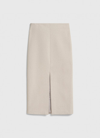 Трикотажная прямая юбка миди