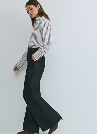 Широкие джинсы Wide leg с высокой посадкой