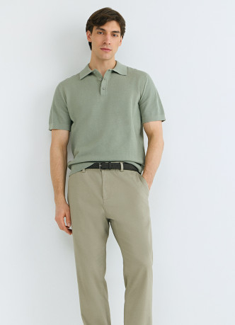 Чиносы из твила с ремнём