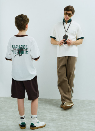 Поло с контрастным воротником на молнии