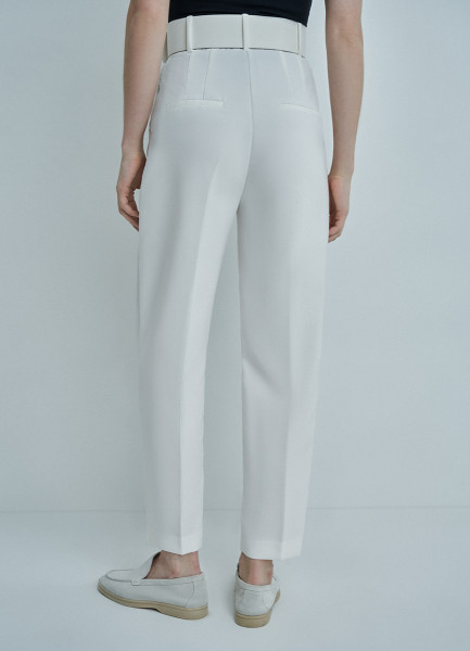 Зауженные брюки с поясом 30941630299 Белый, размер 42,44,48,46,50, фото 3