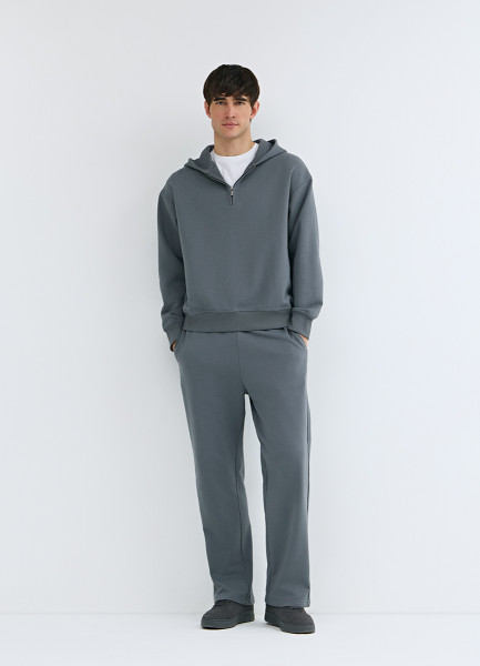 

Трикотажные прямые брюки, Серый