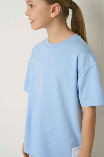 Футболка для девочек, Голубой футболка для девочек gsd голубой