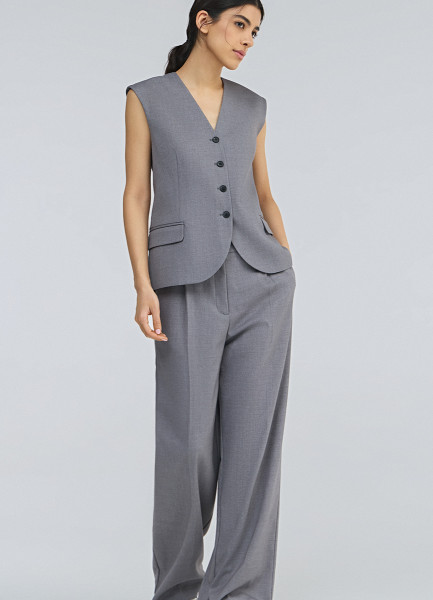 

Удлинённый жилет, Серый