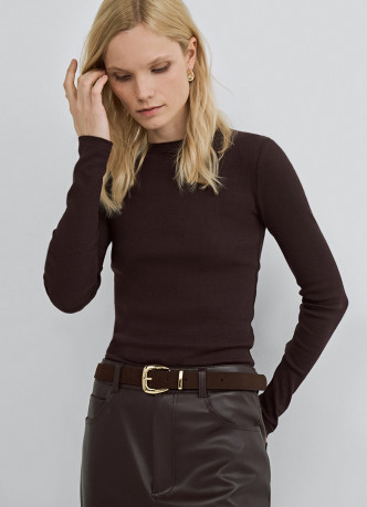 Лонгслив в рубчик