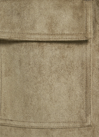 Куртка из искусственной замши с карманами