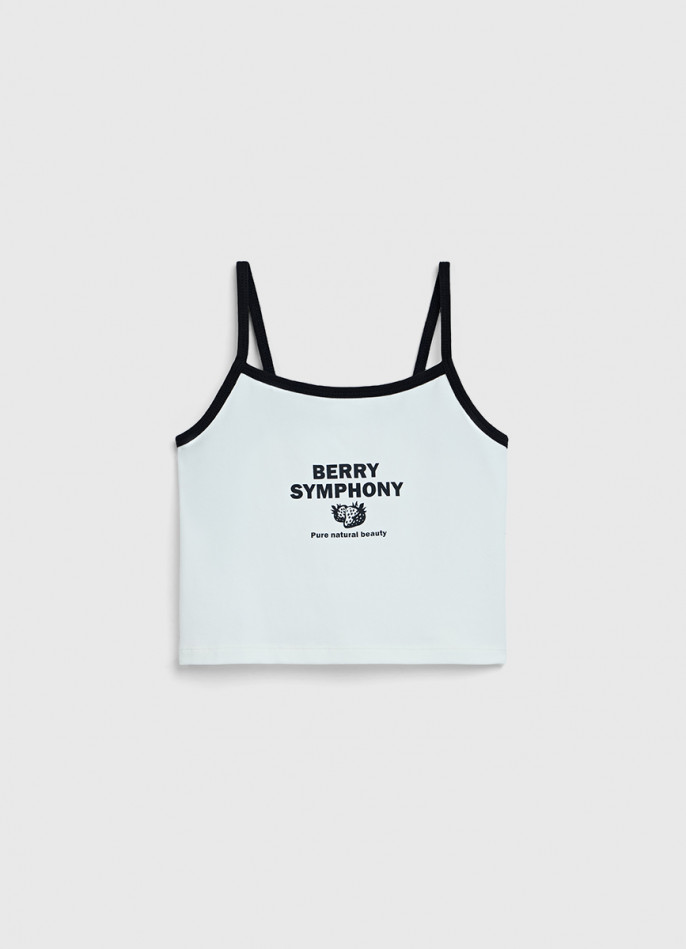 Короткий топ с принтом для девочек