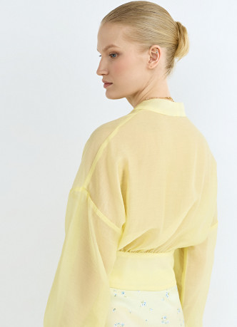 Блузка из лиоцелла с запахом